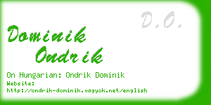 dominik ondrik business card